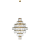 Featuring Killarney 32" Layered Chandelier Natural Brass by Visual Comfort at Amethyst Home. Killarney 32" Layered Chandelier in Natural Brass with Clear Crystal
Overall Dimensions: 32" L x 32" W x 86.75" HWeight: 119 lbs.. Amethyst Home provides interior design, new construction, custom furniture, and area rugs in the Nashville metro area