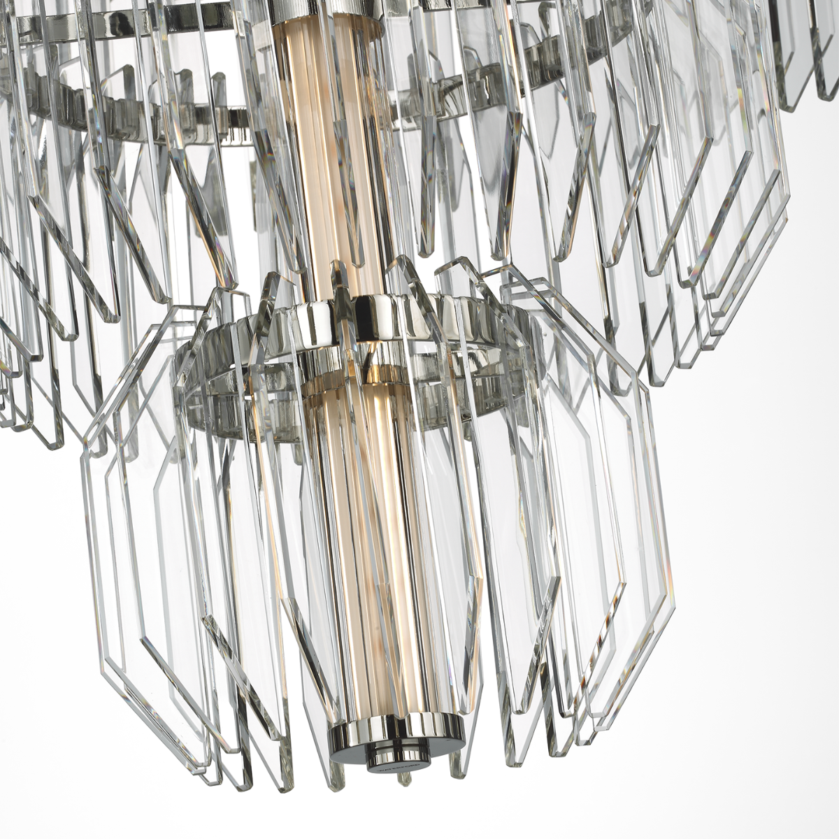 Featuring Killarney 32" Layered Chandelier Polished Nickel by Visual Comfort at Amethyst Home. Killarney 32" Layered Chandelier in Natural Brass with Clear Crystal
Overall Dimensions: 32" L x 32" W x 86.75" HWeight: 119 lbs.. Amethyst Home provides interior design, new construction, custom furniture, and area rugs in the Houston metro area