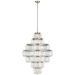 Featuring Killarney 32" Layered Chandelier Polished Nickel by Visual Comfort at Amethyst Home. Killarney 32" Layered Chandelier in Natural Brass with Clear Crystal
Overall Dimensions: 32" L x 32" W x 86.75" HWeight: 119 lbs.. Amethyst Home provides interior design, new construction, custom furniture, and area rugs in the Kansas City metro area