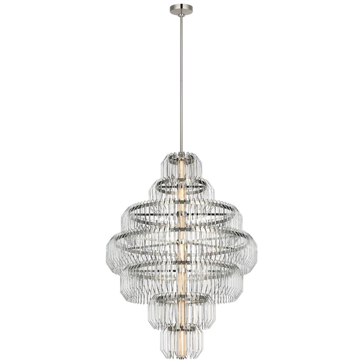 Featuring Killarney 32" Layered Chandelier Polished Nickel by Visual Comfort at Amethyst Home. Killarney 32" Layered Chandelier in Natural Brass with Clear Crystal
Overall Dimensions: 32" L x 32" W x 86.75" HWeight: 119 lbs.. Amethyst Home provides interior design, new construction, custom furniture, and area rugs in the Salt Lake City metro area