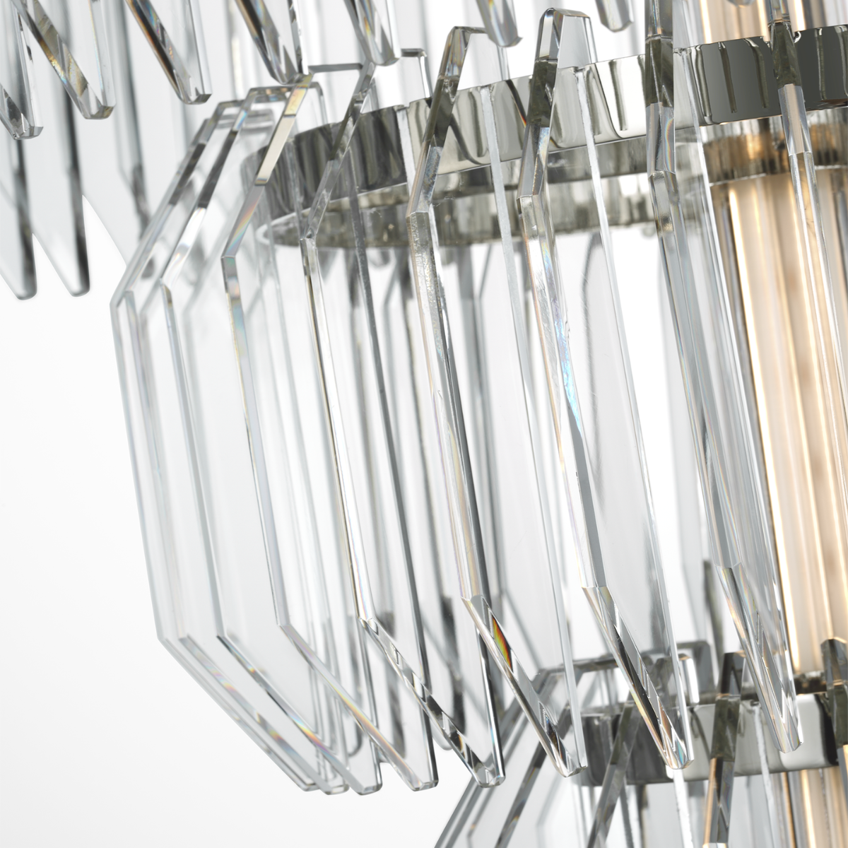 Featuring Killarney 32" Layered Chandelier Polished Nickel by Visual Comfort at Amethyst Home. Killarney 32" Layered Chandelier in Natural Brass with Clear Crystal
Overall Dimensions: 32" L x 32" W x 86.75" HWeight: 119 lbs.. Amethyst Home provides interior design, new construction, custom furniture, and area rugs in the San Diego metro area