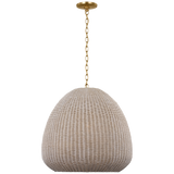 Featuring Kokomo 30" Domed Pendant Antique-Burnished Brass by Visual Comfort at Amethyst Home. Introduce luxury and sophistication to your home with our Kokomo 30" Domed Pendant in Antique-Burnished Brass. The elegant pendant adds a touch of exclusivity to any room. With its sleek and stylish design, this pendant exudes a sense of refinement. Elevate your space with this exquisite pie. Amethyst Home provides interior design, new construction, custom furniture, and area rugs in the Omaha metro area