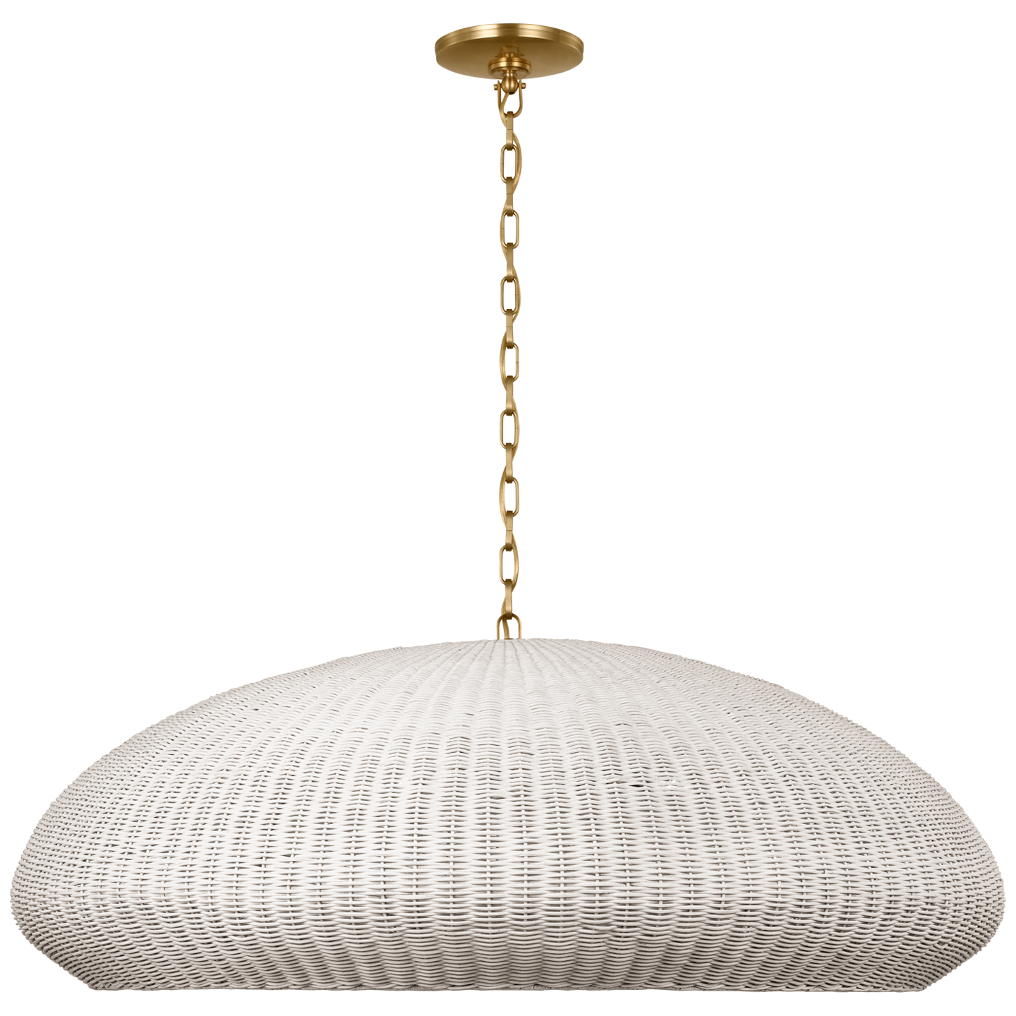 Featuring Kokomo 44" Wide Pendant Antique-Burnished Brass by Visual Comfort at Amethyst Home. Our Kokomo pendant, crafted in antique-burnished brass, adds a touch of sophistication to any space. Suspended from a 44" wide frame, the pendant exudes elegance and exclusivity. Elevate your decor with this statement piece, reminiscent of the golden age of luxury and art.
Overall Dimensi. Amethyst Home provides interior design, new construction, custom furniture, and area rugs in the Calabasas metro area