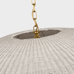 Featuring Kokomo 44" Wide Pendant Antique-Burnished Brass by Visual Comfort at Amethyst Home. Our Kokomo pendant, crafted in antique-burnished brass, adds a touch of sophistication to any space. Suspended from a 44" wide frame, the pendant exudes elegance and exclusivity. Elevate your decor with this statement piece, reminiscent of the golden age of luxury and art.
Overall Dimensions. Amethyst Home provides interior design, new construction, custom furniture, and area rugs in the Dallas metro area