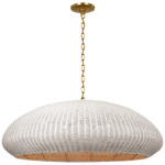 Featuring Kokomo 44" Wide Pendant Antique-Burnished Brass by Visual Comfort at Amethyst Home. Our Kokomo pendant, crafted in antique-burnished brass, adds a touch of sophistication to any space. Suspended from a 44" wide frame, the pendant exudes elegance and exclusivity. Elevate your decor with this statement piece, reminiscent of the golden age of luxury and art.
Overall Dimensions. Amethyst Home provides interior design, new construction, custom furniture, and area rugs in the Dallas metro area