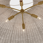 Featuring Kokomo 44" Wide Pendant Antique-Burnished Brass by Visual Comfort at Amethyst Home. Our Kokomo pendant, crafted in antique-burnished brass, adds a touch of sophistication to any space. Suspended from a 44" wide frame, the pendant exudes elegance and exclusivity. Elevate your decor with this statement piece, reminiscent of the golden age of luxury and art.
Overall Dimensi. Amethyst Home provides interior design, new construction, custom furniture, and area rugs in the Park City metro area