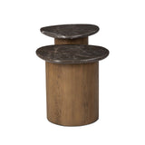 Kovo Nesting End Tables - Warm Grey Marble | shipping 08/07/2026