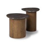 Kovo Nesting End Tables - Warm Grey Marble | shipping 08/07/2026