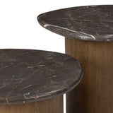Kovo Nesting End Tables - Warm Grey Marble | shipping 08/07/2026