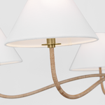 Featuring Laguna Grand Chandelier Burnished Brass by Visual Comfort at Amethyst Home. The sinuous forms of Jean Royere inspire the Laguna series, showcases a tight woven design that transitions to the shade
Overall Dimensions: 51.5" L x 51.5" W x 79" H. Amethyst Home provides interior design, new construction, custom furniture, and area rugs in the Kansas City metro area