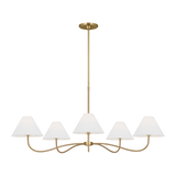 Featuring Laguna Grand Chandelier Burnished Brass by Visual Comfort at Amethyst Home. The sinuous forms of Jean Royere inspire the Laguna series, showcases a tight woven design that transitions to the shade
Overall Dimensions: 51.5" L x 51.5" W x 79" H. Amethyst Home provides interior design, new construction, custom furniture, and area rugs in the Seattle metro area