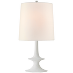 Featuring Lakmos Medium Table Lamp Plaster White by Visual Comfort at Amethyst Home. The Lakmos by AERIN is an elegant play on modernist sculpture. The series features a sconce, pendant, table and floor lamps with curved designs that are both whimsical and sophisticated. Ideal illumination for almost any room in the home.
Overall Dimensions: 13.5" L x 13.5" W x 26.25" HWeight : 9 lbs. Amethyst Home provides interior design, new construction, custom furniture, and area rugs in the Austin metro area