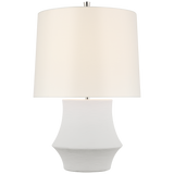 Featuring Lakmos Small Table Lamp Plaster White by Visual Comfort at Amethyst Home. The Lakmos by AERIN is an elegant play on modernist sculpture. The series features a sconce, pendant, table and floor lamps with curved designs that are both whimsical and sophisticated. Ideal illumination for almost any room in the home.
Overall Dimensions: 13" L x 13" W x 19.5" HWeight : 5 lbs.. Amethyst Home provides interior design, new construction, custom furniture, and area rugs in the Austin metro area