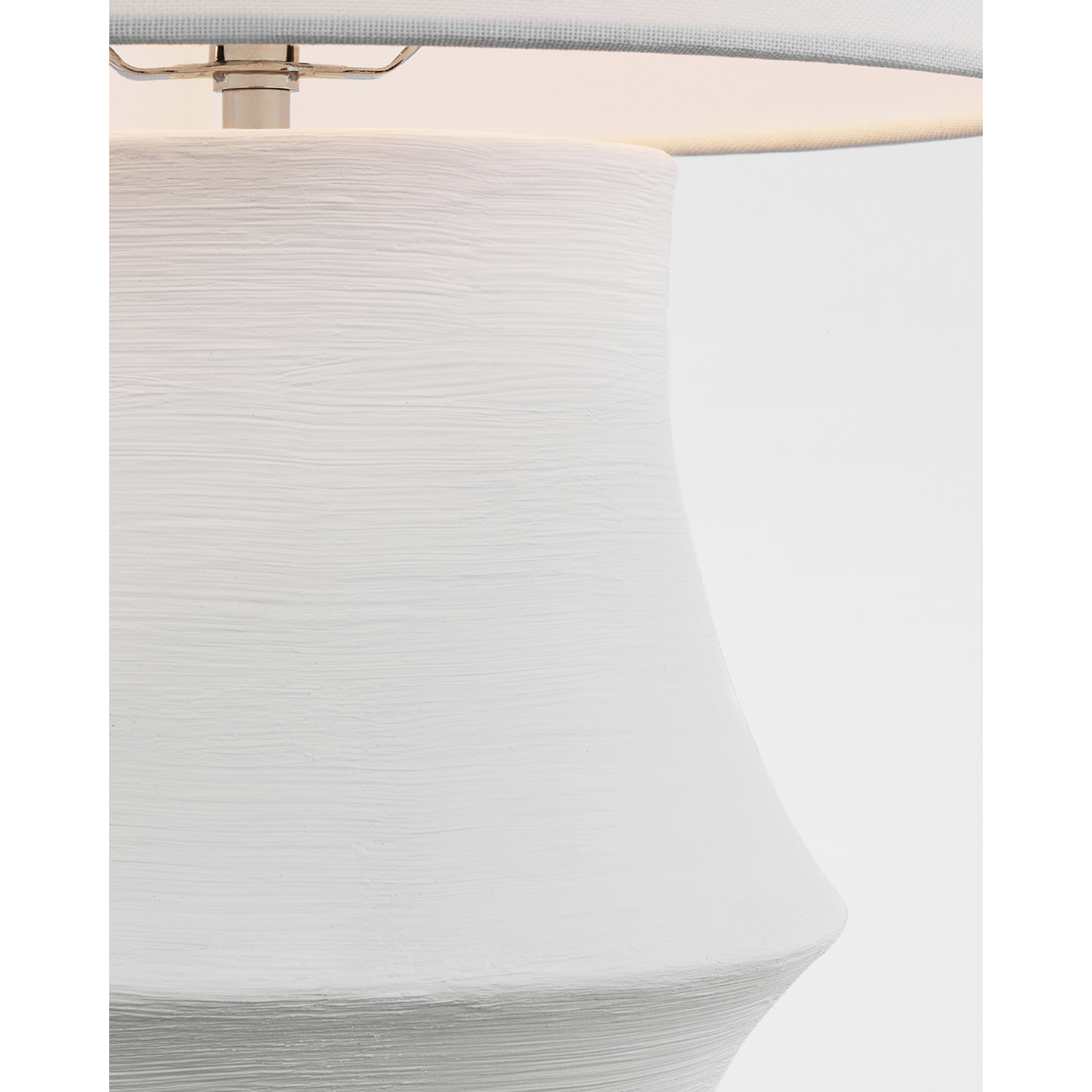 Featuring Lakmos Small Table Lamp Plaster White by Visual Comfort at Amethyst Home. The Lakmos by AERIN is an elegant play on modernist sculpture. The series features a sconce, pendant, table and floor lamps with curved designs that are both whimsical and sophisticated. Ideal illumination for almost any room in the home.
Overall Dimensions: 13" L x 13" W x 19.5" HWeight : 5 lbs.. Amethyst Home provides interior design, new construction, custom furniture, and area rugs in the Kansas City metro area