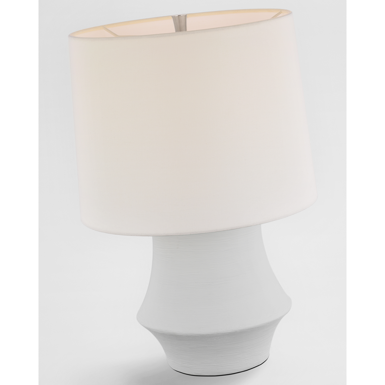 Featuring Lakmos Small Table Lamp Plaster White by Visual Comfort at Amethyst Home. The Lakmos by AERIN is an elegant play on modernist sculpture. The series features a sconce, pendant, table and floor lamps with curved designs that are both whimsical and sophisticated. Ideal illumination for almost any room in the home.
Overall Dimensions: 13" L x 13" W x 19.5" HWeight : 5 lbs.. Amethyst Home provides interior design, new construction, custom furniture, and area rugs in the Tampa metro area