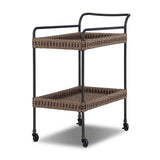 Landi Outdoor Bar Cart - Aged Bronze Steel | shipping 10/15/2026