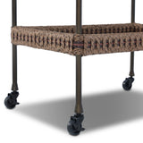 Landi Outdoor Bar Cart - Aged Bronze Steel | shipping 10/15/2026