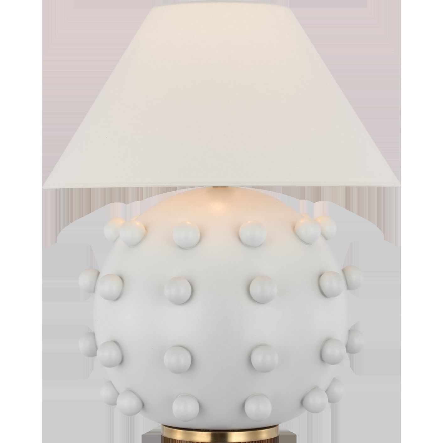 Linden Plaster White Medium Orb Table Lamp  Visual Comfort