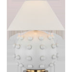 Linden Plaster White Medium Orb Table Lamp  Visual Comfort
