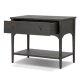 Lizzy Nightstand - Smoked Black Oak - Smoked Black Oak Veneer