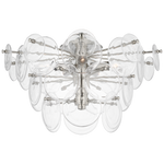 Featuring Loire Large Tiered Flush Mount Polished Nickel by Visual Comfort at Amethyst Home. The Loire by AERIN evokes mid-century Italian elegance while adding modern updates in design and finishes. The fluid and dynamic silhouettes cascade and inspire through the distinctive glow of light softly filtered through hand-blown white striÃ© glass discs. Larger pieces can allow a. Amethyst Home provides interior design, new construction, custom furniture, and area rugs in the Salt Lake City metro area