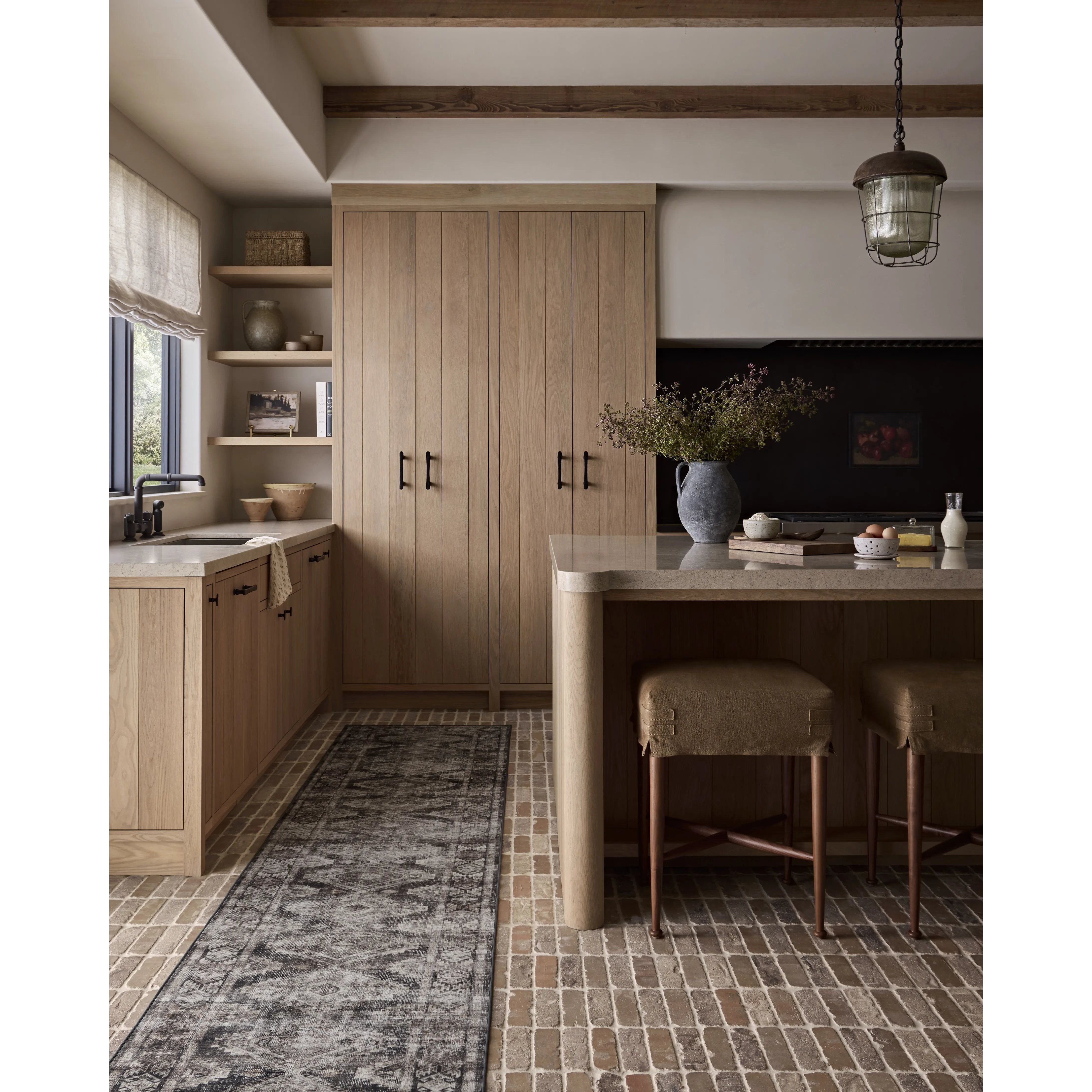 Featuring Amber Lewis x Loloi Josie Ink / Earth Rug by Loloi at Amethyst Home. The Josie Collection is a machine-washable area rug with an exceptional design by Amber Lewis x Loloi. The rugs beautiful, vintage-inspired motifs in rich, earthy tones raise the standard for washable rugs. This collection is power-loomed of polyester in China and OEKO-TEX certi. Amethyst Home provides interior design, new home construction design consulting, vintage area rugs, and lighting in the Alpharetta metro area.