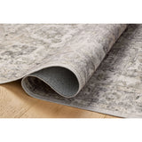 Featuring Amber Lewis x Loloi Josie Silver / Natural Rug by Loloi at Amethyst Home. The Josie Collection is a machine-washable area rug with an exceptional design by Amber Lewis x Loloi. The rugs beautiful, vintage-inspired motifs in rich, earthy tones raise the standard for washable rugs. This collection is power-loomed of polyester in China and OEKO-TEX cert. Amethyst Home provides interior design, new home construction design consulting, vintage area rugs, and lighting in the Boston metro area.