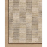 Featuring Amber Lewis x Loloi Marlowe Natural / Sand Rug by Loloi at Amethyst Home. The Marlowe Collection by Amber Lewis x Loloi is a handmade area rug with a coastal-inspired gridded design in natural color palettes. The rugs muted pattern adds understated depth with a durable, thick pile. This collection is hand-loomed of wool in India and Goodweave-certifi. Amethyst Home provides interior design, new home construction design consulting, vintage area rugs, and lighting in the Boston metro area.