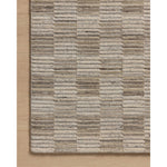 Featuring Amber Lewis x Loloi Marlowe Stone / Fog Rug by Loloi at Amethyst Home. The Marlowe Collection by Amber Lewis x Loloi is a handmade area rug with a coastal-inspired gridded design in natural color palettes. The rugs muted pattern adds understated depth with a durable, thick pile. This collection is hand-loomed of wool in India and Goodweave-certified,. Amethyst Home provides interior design, new home construction design consulting, vintage area rugs, and lighting in the Boston metro area.