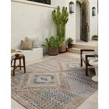 Featuring Amber Lewis x Loloi Topanga Natural / Aqua Rug by Loloi at Amethyst Home. Inspired by the scenic mountain town in California, the Topanga Collection is an indoor/outdoor rug made of durable polypropylene that resembles natural fibers but is much more ready for sun, rain, and high-traffic use. The rug's modern construction also makes it easy to cl. Amethyst Home provides interior design, new home construction design consulting, vintage area rugs, and lighting in the Des Moines metro area.