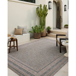 Featuring Amber Lewis x Loloi Topanga Natural / Teal Rug by Loloi at Amethyst Home. Inspired by the scenic mountain town in California, the Topanga Collection is an indoor/outdoor rug made of durable polypropylene that resembles natural fibers but is much more ready for sun, rain, and high-traffic use. The rug's modern construction also makes it easy to clean. Amethyst Home provides interior design, new home construction design consulting, vintage area rugs, and lighting in the Houston metro area.