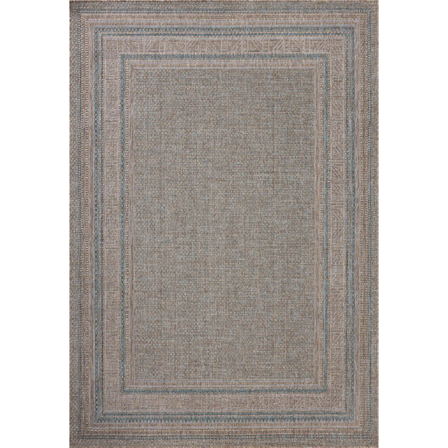 Amber Lewis x Loloi Topanga Natural / Teal Rug