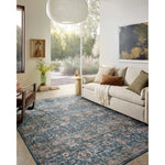 Featuring Anniston Machine Washable Lagoon / Natural Rug by Loloi at Amethyst Home. The Anniston Collection is a washable rug with traditional motifs in beautifully saturated and distressed tones. This durable area rug is power-loomed of polyester in China and designed for the busiest rooms of the home—living rooms, bedrooms, kitchens, hallways, and more. It ca. Amethyst Home provides interior design, new home construction design consulting, vintage area rugs, and lighting in the Tampa metro area.
