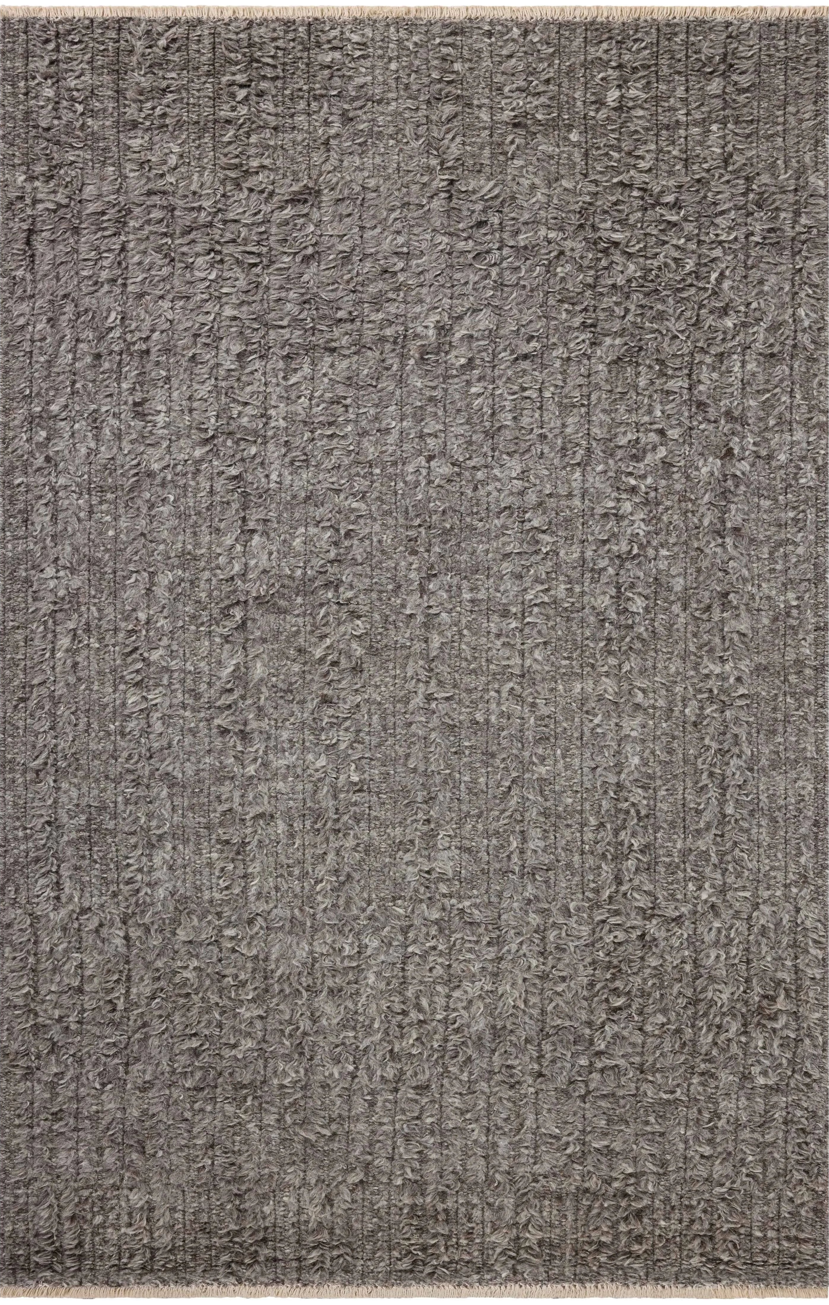 Irresistible to walk upon, the Dana Granite Rug by Brigette Romanek x Loloi has a high-low texture that alternates between a subtly shaggy pile and a soft base. Horizontal broken stripes give the area rug a fresh and energized structure, while a finish of fringe along the edges accentuates its sense of movement. Amethyst Home provides interior design, new home construction design consulting, vintage area rugs, and lighting in the Miami metro area.