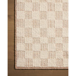 The Knox Ivory / Terracotta Rug by Brigette Romanek x Loloi is a handwoven area rug with a contemporary checkerboard pattern and a texture reminiscent of a luxurious knit sweater. Made of a blend of wool and cotton that plays with scale and texture, Knox is imbued with cozy luxury that can anchor any room. Amethyst Home provides interior design, new home construction design consulting, vintage area rugs, and lighting in the Washington metro area.