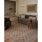 Featuring Cali Amber Lewis x Loloi Brick / Natural Rug by Loloi at Amethyst Home. The Cali Collection by Amber Lewis x Loloi is a light-toned area rug with a casual geometric pattern that lends a neutral pattern to any space. Cali is power-loomed of polyester in Turkey for easy-to-clean, no-shed durability in high-traffic areas. This collection is also OEKO. Amethyst Home provides interior design, new home construction design consulting, vintage area rugs, and lighting in the Nashville metro area.