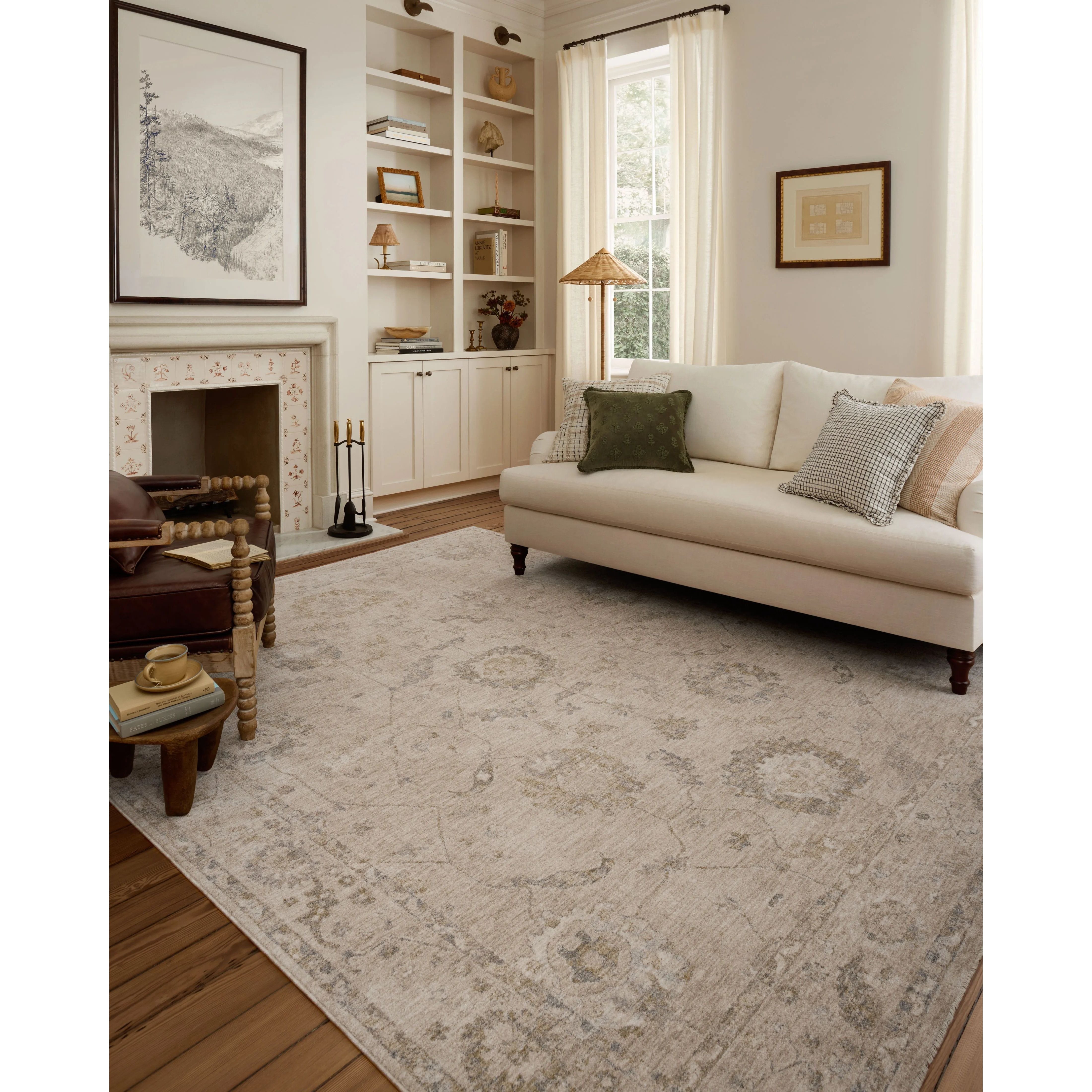 Chris Loves Julia × Loloi Louisa Oatmeal / Slate Rug | Amethyst Home