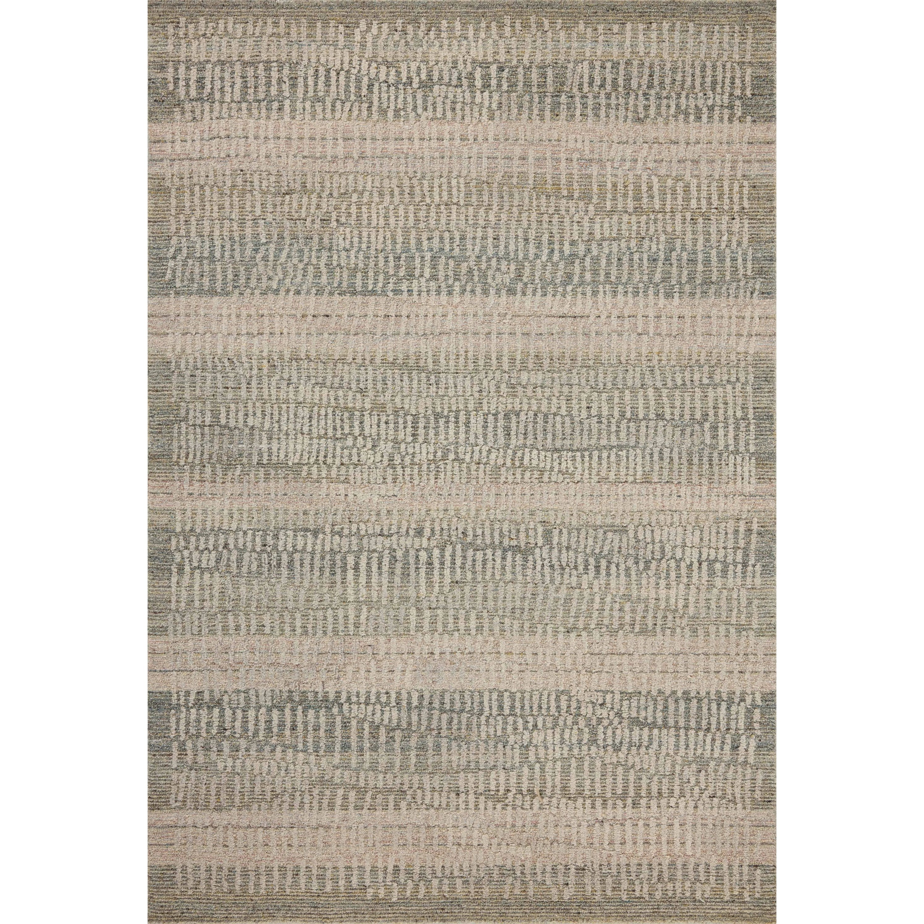The Elias Earth / Blush Rug is a hand-tufted wool area rug with lively graphic patterns in earth and stone tones. There’s a unique texture to the rug made by over-tufting, in which a design is hand-tufted over a tufted base, creating a subtle high-low pile. Amethyst Home provides interior design, new home construction design consulting, vintage area rugs, and lighting in the Park City metro area.