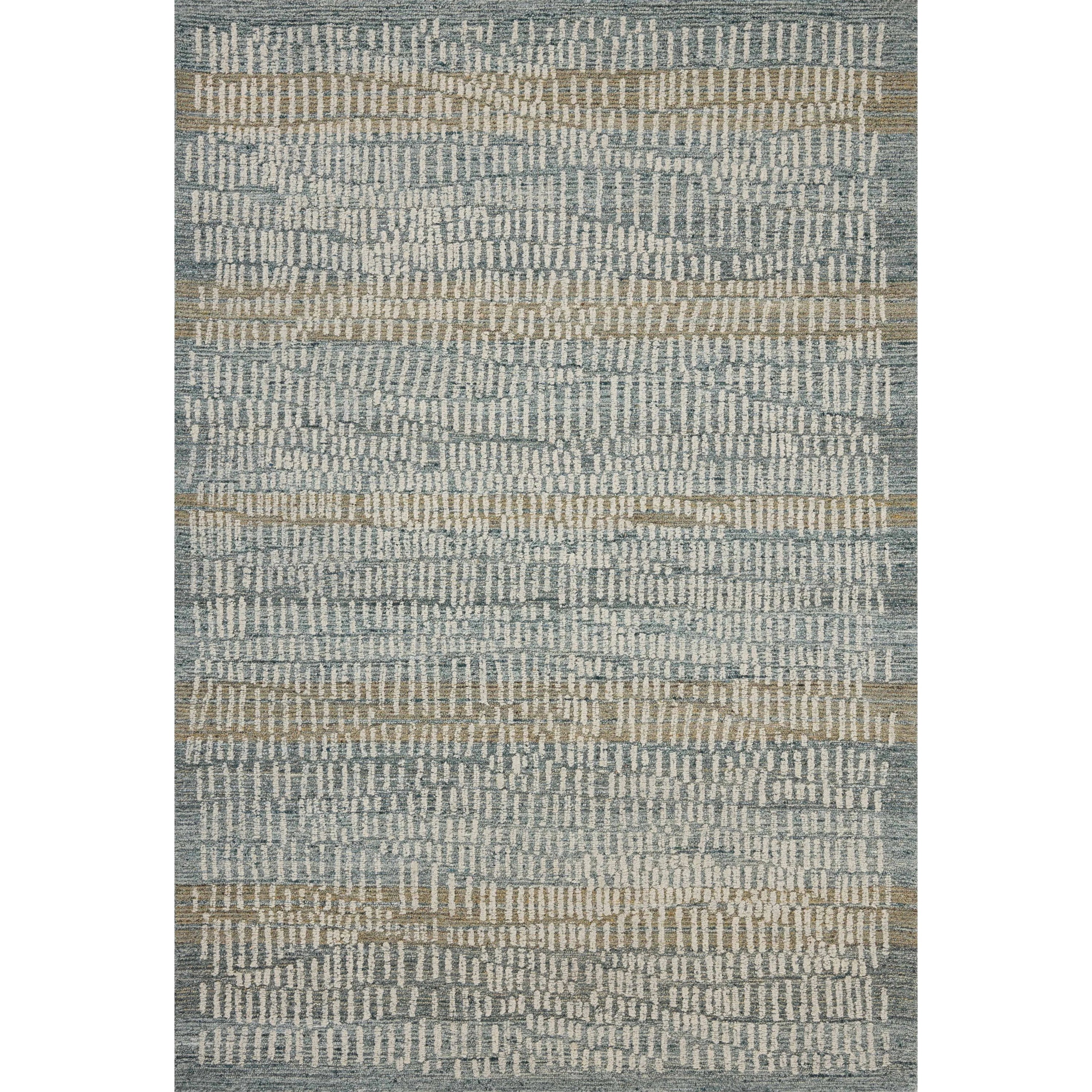 The Elias Ocean / Oatmeal Rug is a hand-tufted wool area rug with lively graphic patterns in earth and stone tones. There’s a unique texture to the rug made by over-tufting, in which a design is hand-tufted over a tufted base, creating a subtle high-low pile. Amethyst Home provides interior design, new home construction design consulting, vintage area rugs, and lighting in the Miami metro area.