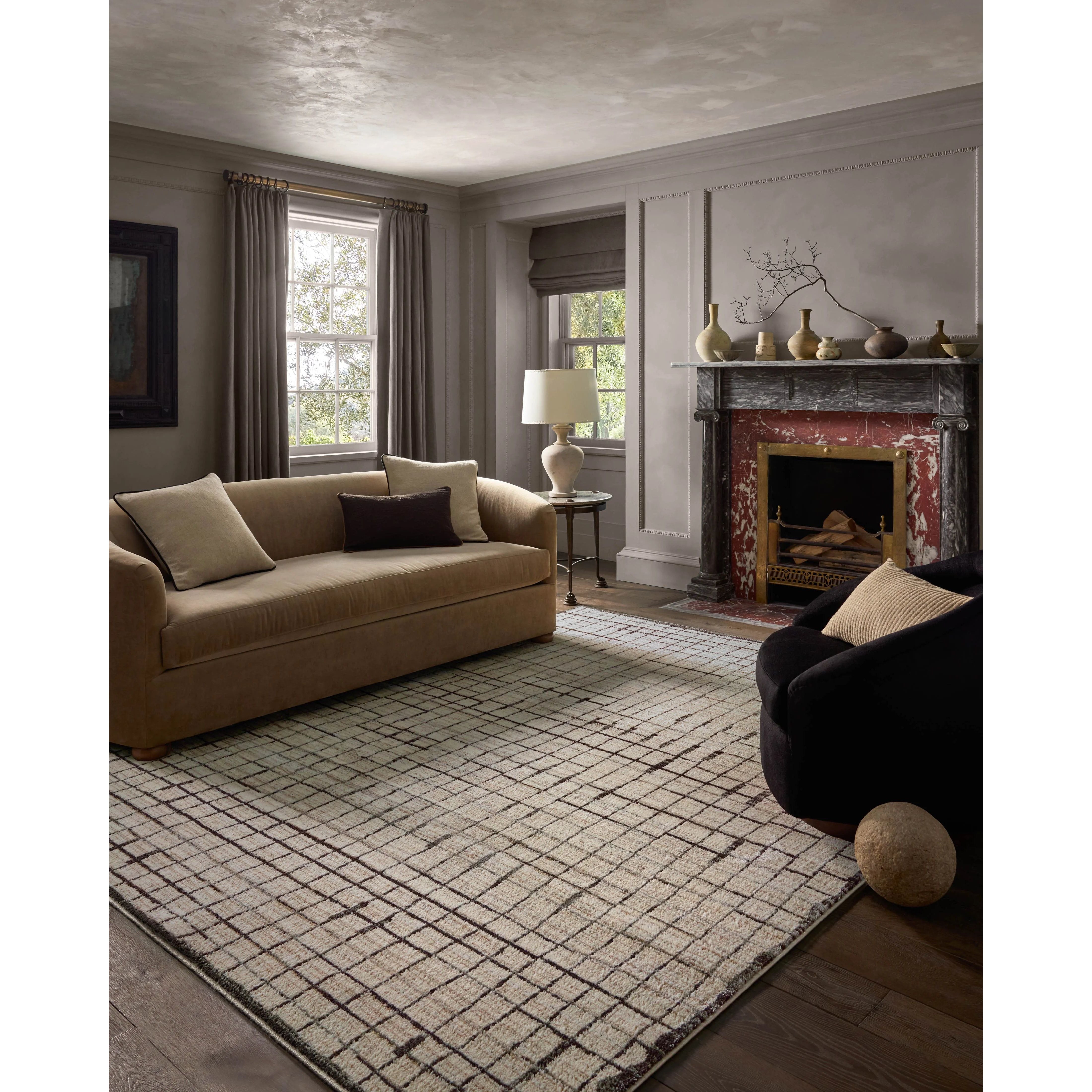 Jeremiah Brent x Loloi Bleecker Ivory / Charcoal Rug | Amethyst Home
