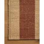The Weatherstaff Collection is a vertically striped jute area rug with an organic look and feel, designed by Leanne Ford x Loloi. The earth-toned area rug features flatwoven jute that creates a ribbed texture horizontally, with stripes that are vertical—a playful combination. Amethyst Home provides interior design, new home construction design consulting, vintage area rugs, and lighting in the San Diego metro area.