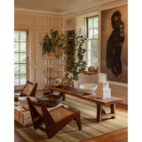 The Weatherstaff Collection is a vertically striped jute area rug with an organic look and feel, designed by Leanne Ford x Loloi. The earth-toned area rug features flatwoven jute that creates a ribbed texture horizontally, with stripes that are vertical—a playful combination. Amethyst Home provides interior design, new home construction design consulting, vintage area rugs, and lighting in the Monterey metro area.