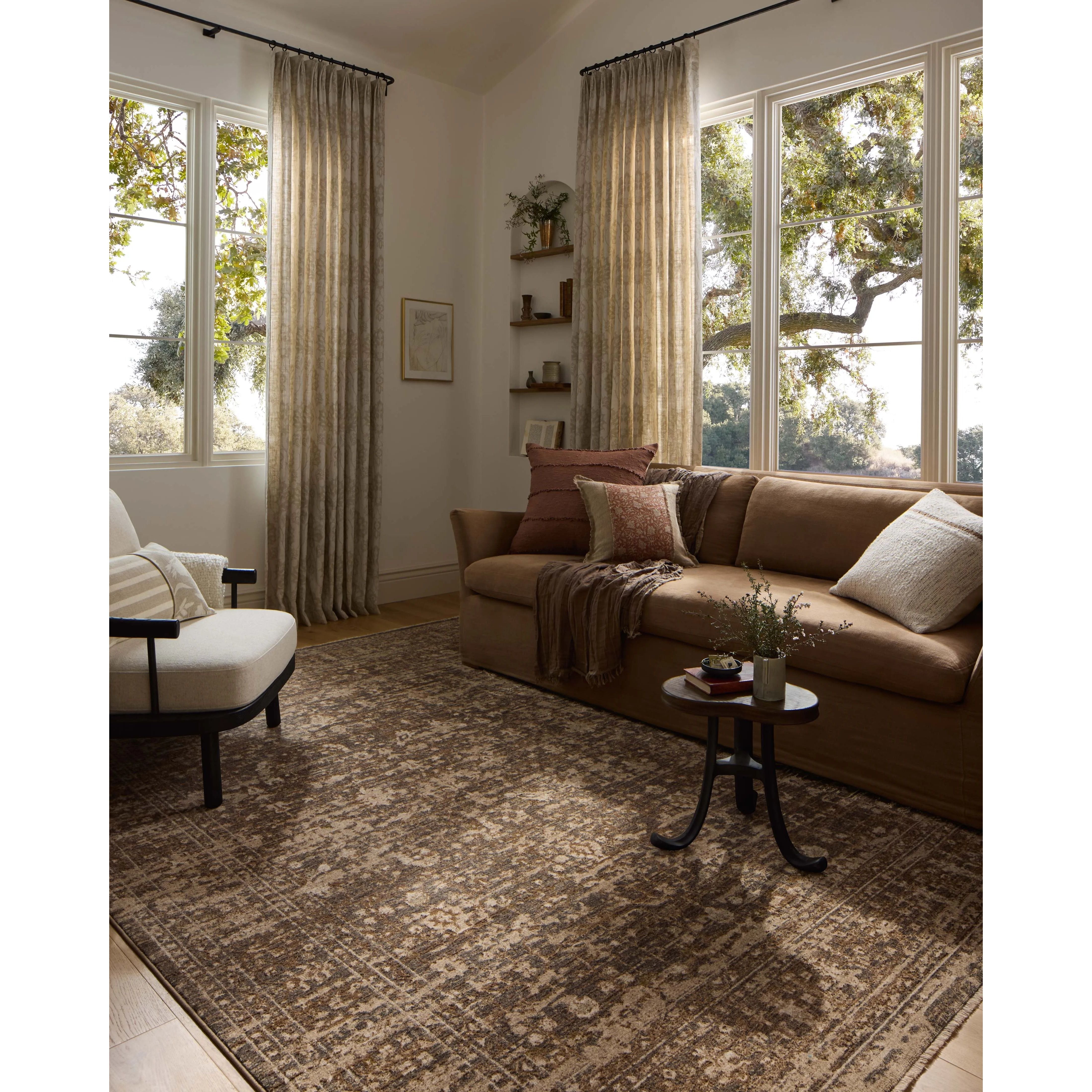 Featuring Haywood Natural Rug by Loloi at Amethyst Home. The Haywood Collection is an easy-to-clean, earth-toned area rug with a subtly distressed traditional design. Haywood is power-loomed of polyester in Turkey, a durable area rug for a living room, bedroom, dining room, or other high-traffic spaces.  Power Loomed  HYD-01 Loloi Ii x Loloi Natural. Amethyst Home provides interior design, new home construction design consulting, vintage area rugs, and lighting in the Portland metro area.