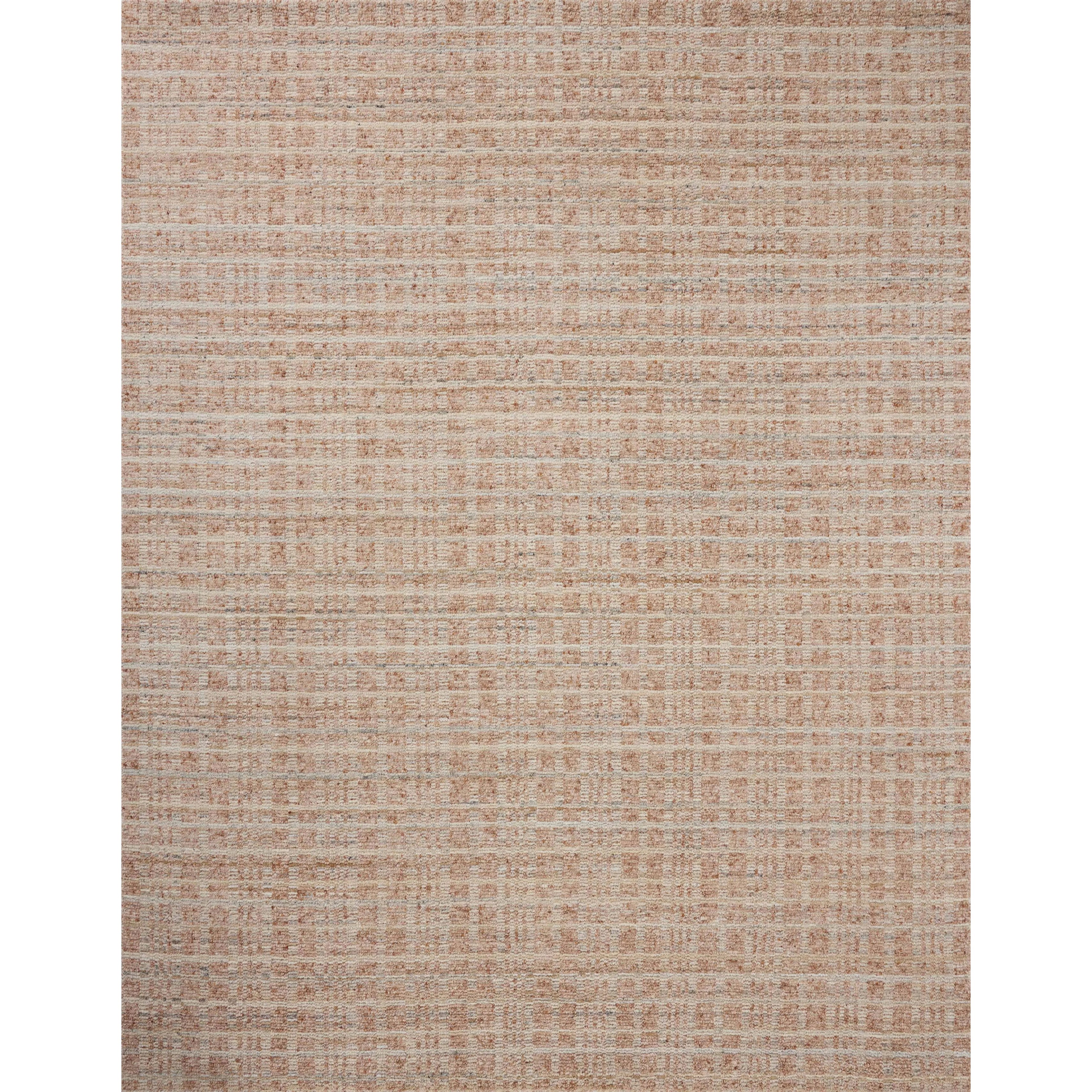 The Sonya Terracotta / Natural Rug is a hand-loomed area rug with a light, airy palette and understated graphic design. The rug’s textural pile is a soft blend of wool and nylon that creates dimension in living rooms, bedrooms, and more. Amethyst Home provides interior design, new home construction design consulting, vintage area rugs, and lighting in the Houston metro area.