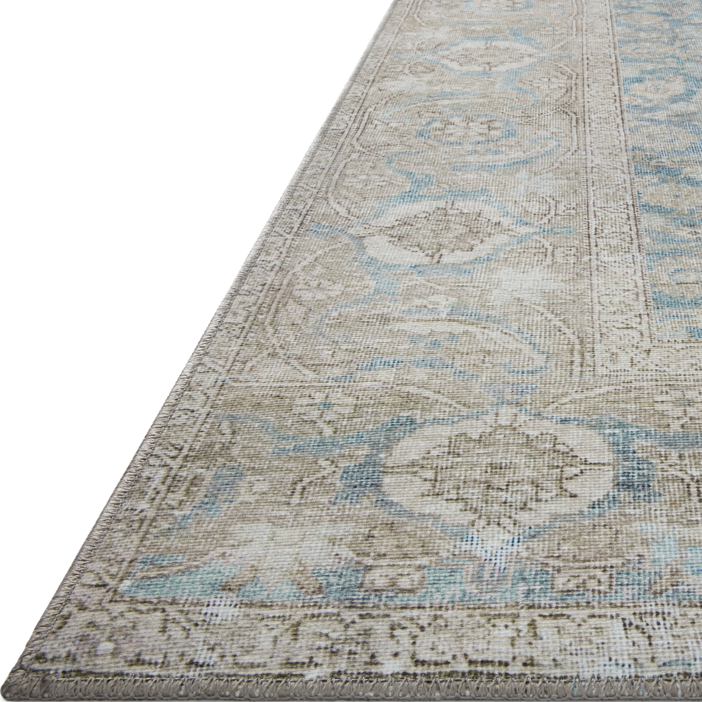 Power-loomed of 100% polyester, the Wynter Ocean / Silver WYN-10 area rug from Loloi showcases a one-of-a-kind vintage or antique area rug look at an affordable price. The rug is ideal for high traffic areas due to the rug's durability making it perfect for living rooms, dining rooms, kitchens, hallways, entryways. Amethyst Home provides interior design, new construction, custom furniture, and rugs for the Kansas City, Liberty, Olathe, Leawood, Overland Park Kansas and Missouri metro area.