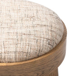 Featuring Louise Ostend Natural Accent Stool by Four Hands at Amethyst Home. A simple, charming stool with natural oak wood veneer finish and textured neutral fabric seat. Tapered legs add subtle character.Overall Dimensions: 19.00"w x 19.00"d x 19.25"hWeight : 23.81 lbsMaterials : 58% Flax/Linen, 35% Acrylic, 7% Polyester, Solid Oak, Oak Veneer. Amethyst Home provides interior design, new construction, custom furniture, and area rugs in the San Diego metro area