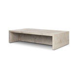 Ludlow Outdoor Coffee Table - Natural Veined Concrete | shipping 08/28/2026