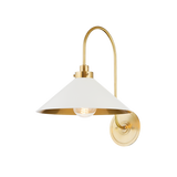 Clivedon Wall Sconce - Aged Brass/Off White