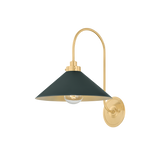 Clivedon Wall Sconce - Aged Brass/Soft Studio Green