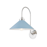 Clivedon Wall Sconce - Polished Nickel/Blue Bird